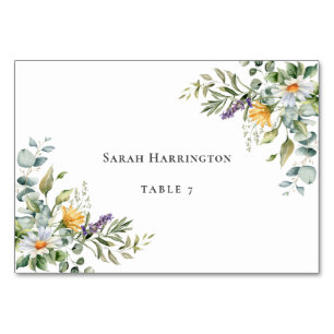Mesa Tarjeta de plaza Boda de White Daisies