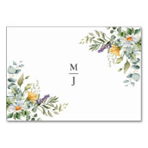 Tarjeta de plaza Boda de White Daisies