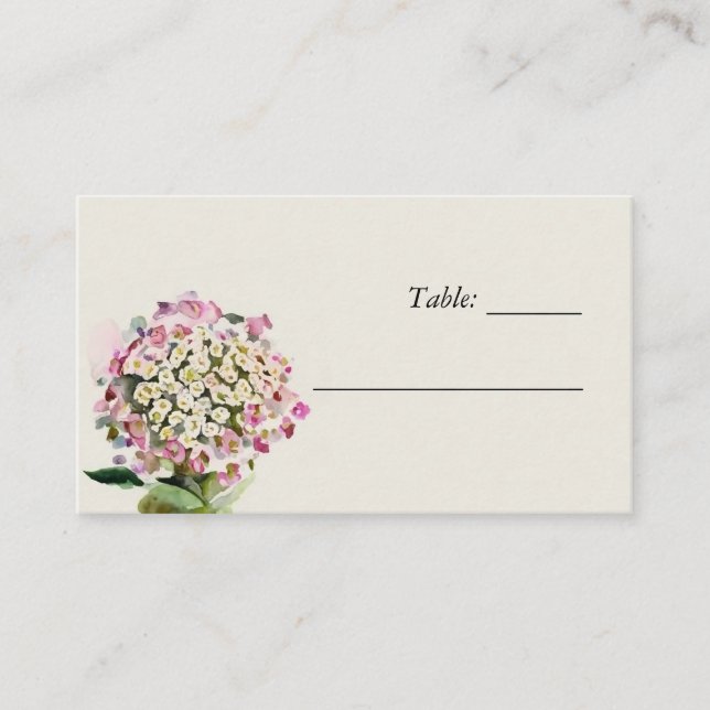 Mesa Tarjeta de plaza Boda Floral Floral (Anverso)