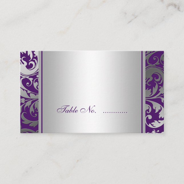 Mesa Tarjeta de plaza Boda para bañadores de Damasco mo (Anverso)