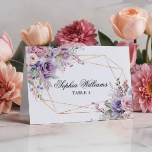 Mesa Tarjeta de plaza Boda Rosa Purple & Rubor