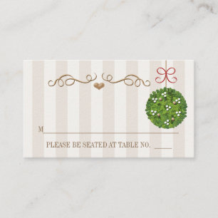 Mesa Tarjeta de plaza de asiento de BALL MISTLETOE KISS