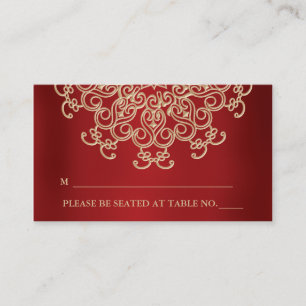 Mesa Tarjeta de plaza de asiento de inspiración india r