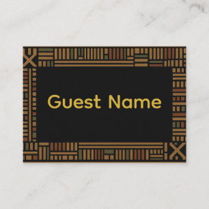 Mesa Tarjeta de plaza de Boda African Gold Kente