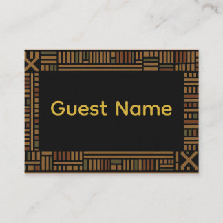 Mesa Tarjeta de plaza de Boda African Gold Kente
