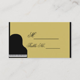 Mesa Tarjeta de plaza de Boda de piano negro y dorado