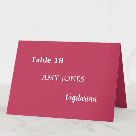 Mesa Tarjeta de plaza de cerezo Magenta de elección de 