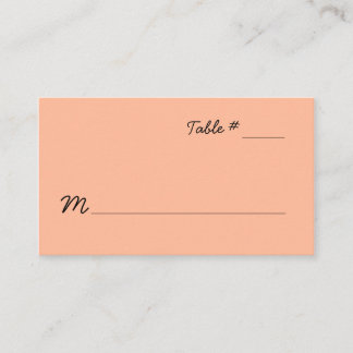Mesa Tarjeta de plaza de Escort Peach