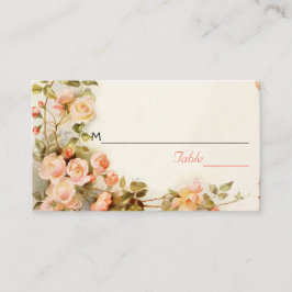 Mesa Tarjeta de plaza para bodas de rosas románticos vi