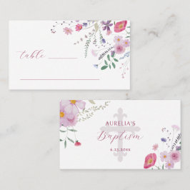 Mesa Tarjeta de plaza plana de Bautismo para Flores Sal
