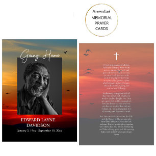 Mesa Tarjeta de plegaria funeraria personalizada en cas