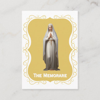 Mesa Tarjeta de plegaria Memorare - Fondo de oro