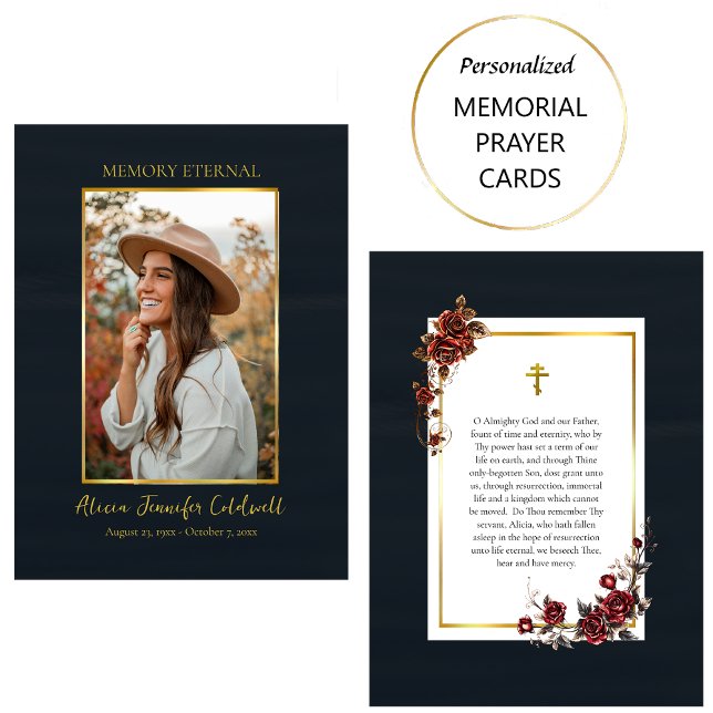 Mesa Tarjeta de plegarias ortodoxas de memoria eterna (Subido por el creador)