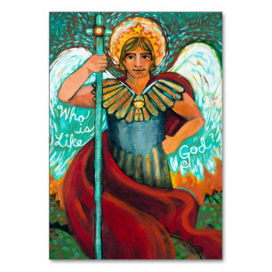Mesa Tarjeta de plegarias St. Michael Archangel del per