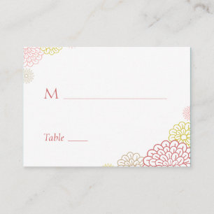 Mesa Tarjeta de posición de Boda Spring Blooms