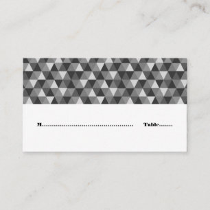 Mesa Tarjeta de posición de triángulos geométricos gris