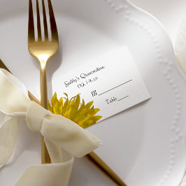 Mesa Tarjeta de posición Quinceanera de girasol amarill