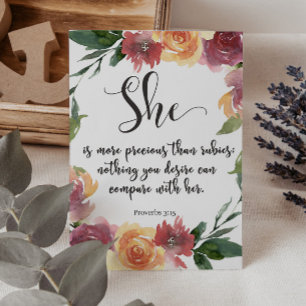 Mesa Tarjeta de proverbios bíblicos