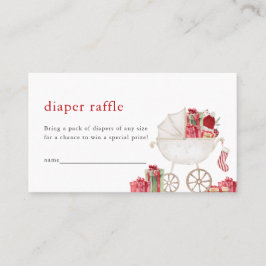 Mesa Tarjeta de Raffle Merry Baby Shower Diaper navidad