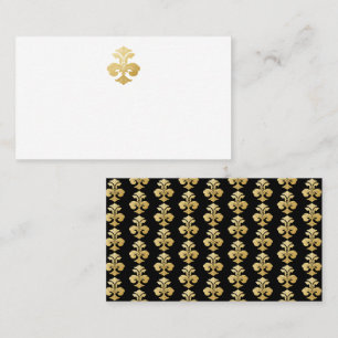 Mesa Tarjeta de recepción Golden Fleur de Lis Damask