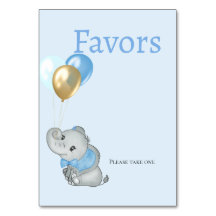 Tarjeta de Recuerdos para Baby Shower del Elefante