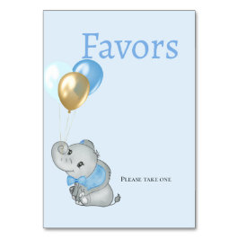 Mesa Tarjeta de Recuerdos para Baby Shower del Elefante