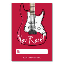 Tarjeta de San Valentín de los niños de rock