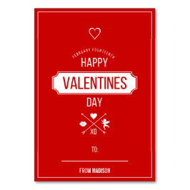 Mesa Tarjeta de San Valentín de San Valentín de Símbolo