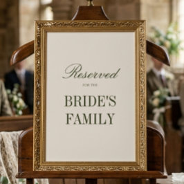 Mesa Tarjeta de Señal de Reserva de Boda Elegante Crema