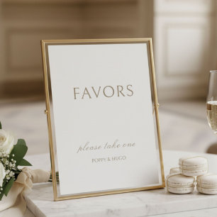 Mesa Tarjeta de señalización de regalos de boda de marf