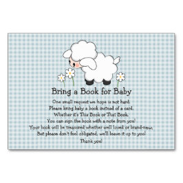 MESA TARJETA DE SOLICITUD DE LIBRO DE BABY SHOWER BLUE 