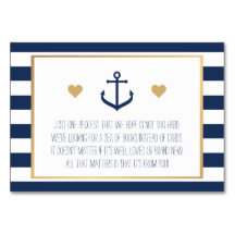 Tarjeta de solicitud de libro de Baby Shower náuti