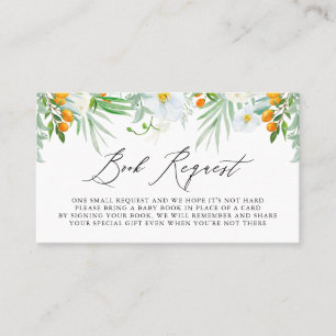 Mesa Tarjeta de solicitud de libro de orquídeas y kumqu