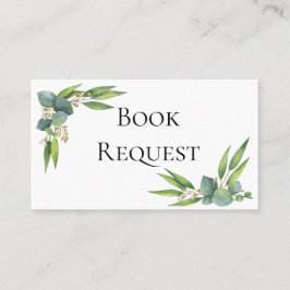 Mesa Tarjeta de solicitud de libro Eucalyptus Greenery