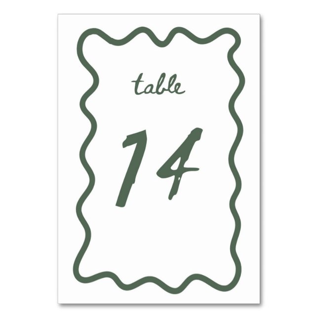 Mesa Tarjeta de tabla 14 (Anverso)