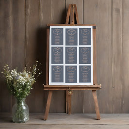 Mesa Tarjeta de tabla de Boda de filigrana rústica