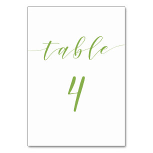 Mesa Tarjeta de tabla de boda de script moderna 4