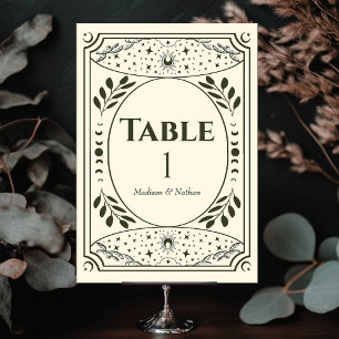 Mesa Tarjeta de tabla de Boda gótico de Olive Vintage T