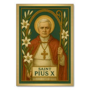 Mesa Tarjeta de tabla de Bodas católicos de Saint Pius 