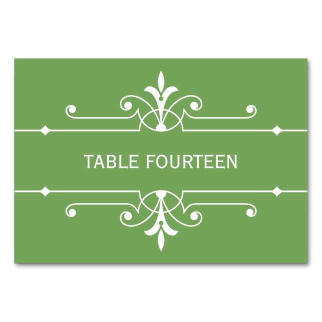 Mesa Tarjeta de tabla de Bodas ornamentales de abertura (Anverso)