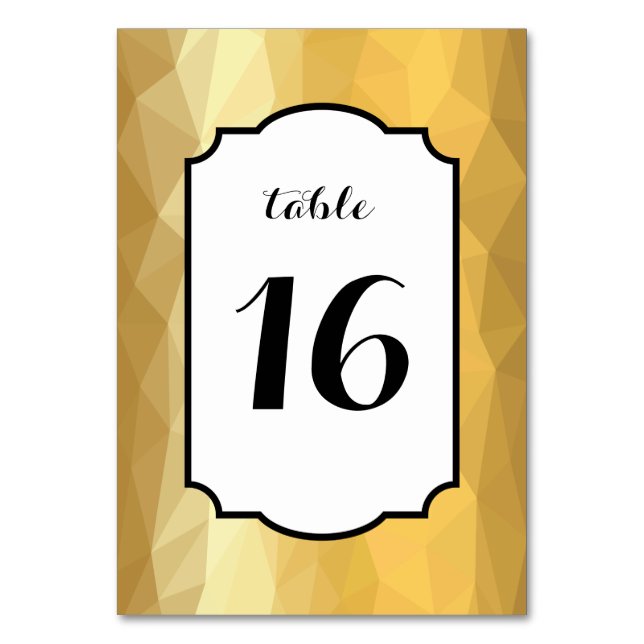 Mesa Tarjeta de tabla de caligrafía de efecto metálico  (Anverso)