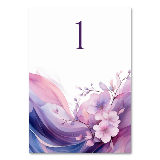 Mesa Tarjeta de tabla de color de cerezo-Boda (Anverso)