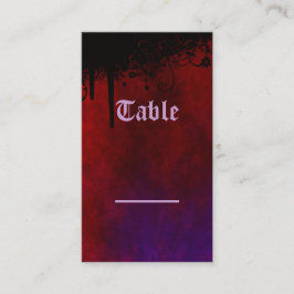 Mesa Tarjeta de tabla de corazón gótico