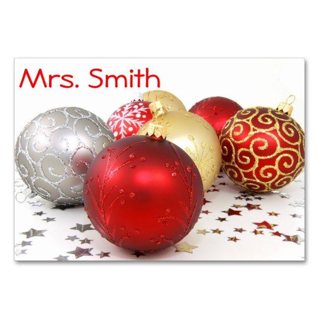 Mesa Tarjeta de tabla de navidades (Anverso)