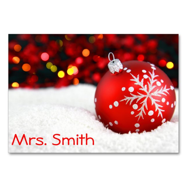 Mesa Tarjeta de tabla de navidades (Anverso)