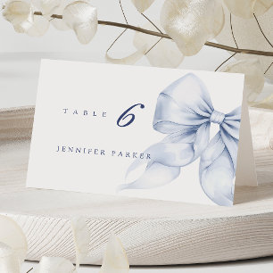 Mesa Tarjeta de tabla de nombre de ducha de novia Blue 