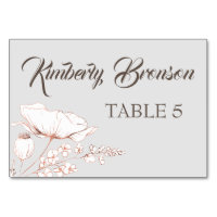 Tarjeta de tabla de nombres de invitados individua