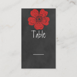 Mesa Tarjeta de tabla de pizarra de rosas rojas silvest