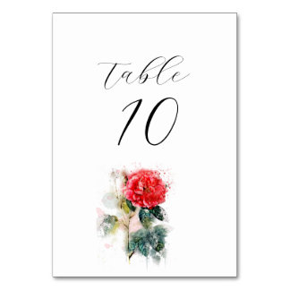 Mesa Tarjeta de tabla de Rosa Shabby Chic