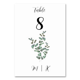 Mesa Tarjeta de tabla Eucalyptus | BODA